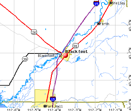 Blackfoot, ID map