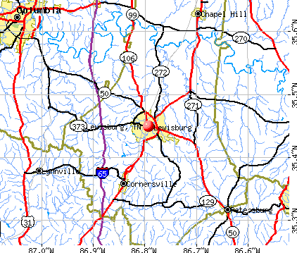 Lewisburg, TN map