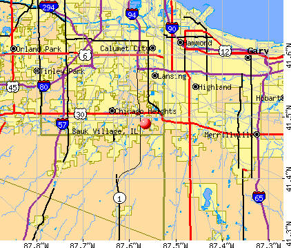 Sauk Village, IL map