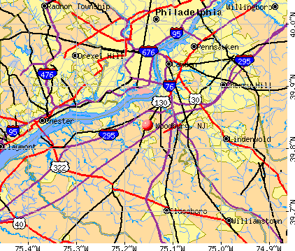 Woodbury, NJ map