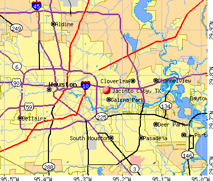 Jacinto City, TX map