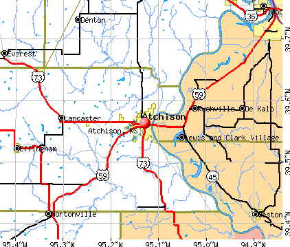 Atchison, KS map