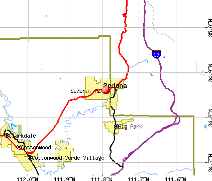 Sedona, AZ map