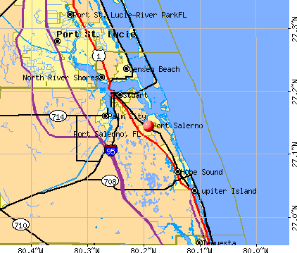 Port Salerno, FL map