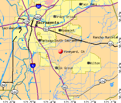 Vineyard, CA map