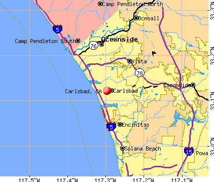 Carlsbad, CA map