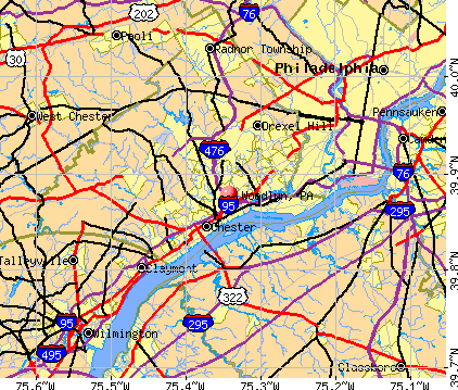 Woodlyn, PA map