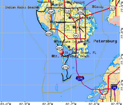 St. Pete Beach, FL map