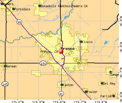 Fresno, CA map