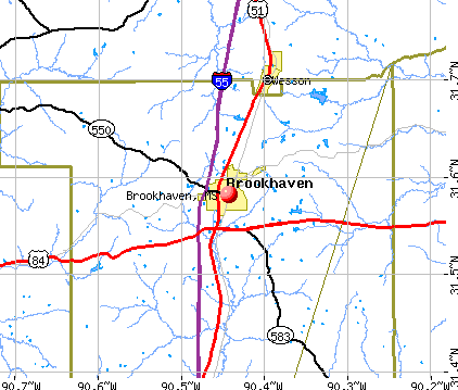 Brookhaven, MS map