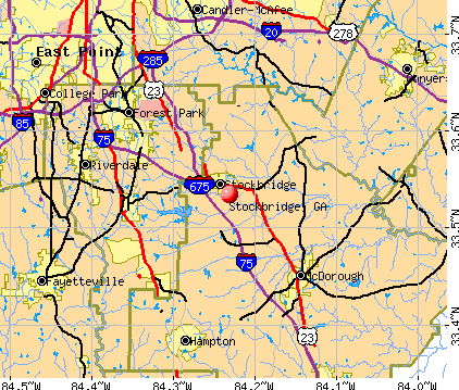 Stockbridge, GA map. General Map; Google Map; MSN Map