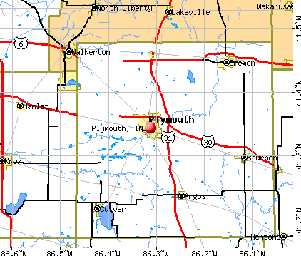 Plymouth, IN map