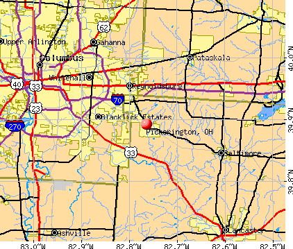 Pickerington, OH map