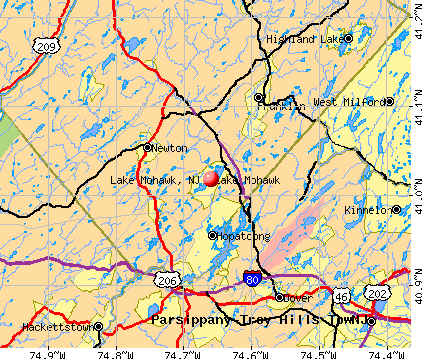 Lake Mohawk, NJ map