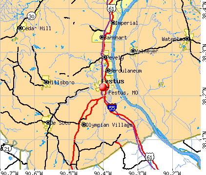 Festus, MO map