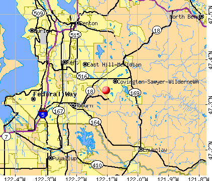 Lake Morton-Berrydale, WA map