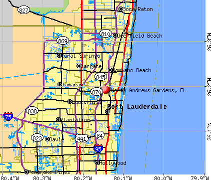 North Andrews Gardens, FL map