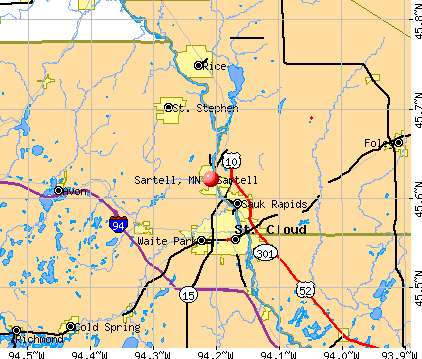 Sartell, MN map