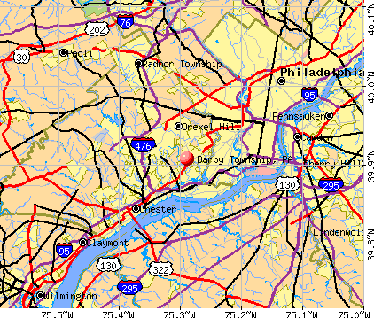 Darby Township, PA map