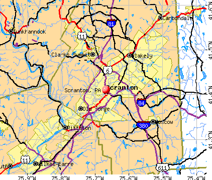 Scranton, PA map