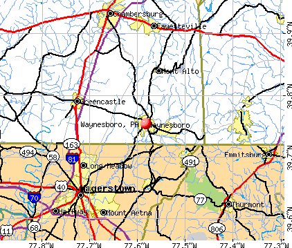 Waynesboro, PA map