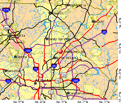 Chamblee, GA map