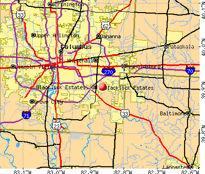 Blacklick Estates, OH map