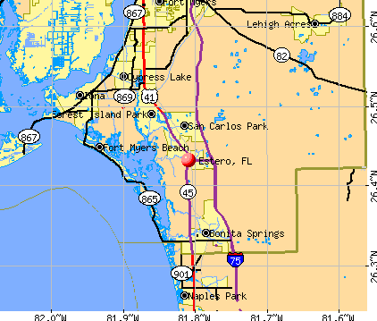 Estero, FL map