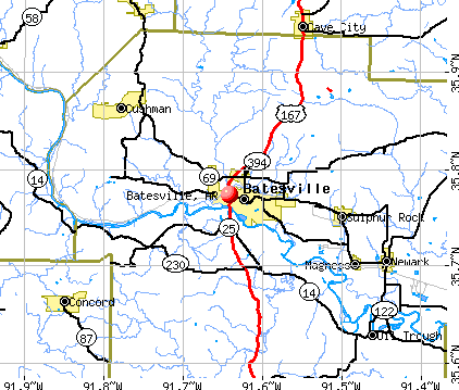 Batesville, AR map