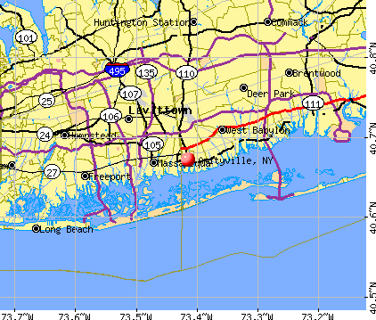 Amityville, NY map