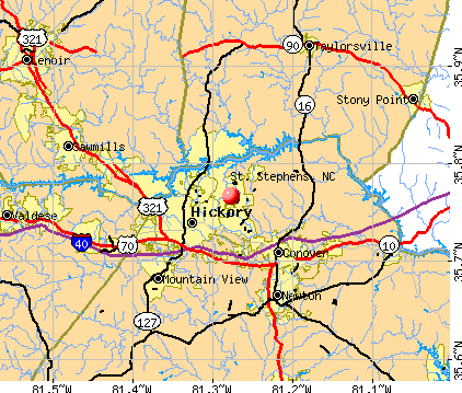 St. Stephens, NC map