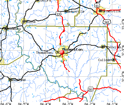 Thomaston, GA map
