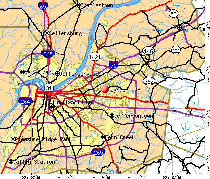 Lyndon, KY map