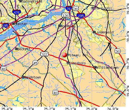 Pitman, NJ map