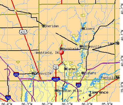 Westfield, IN map