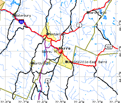 Barre, VT map