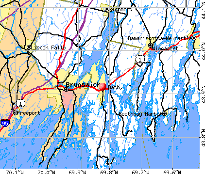 Bath, ME map