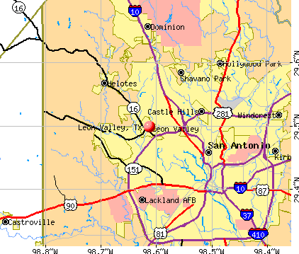 Leon Valley, TX map