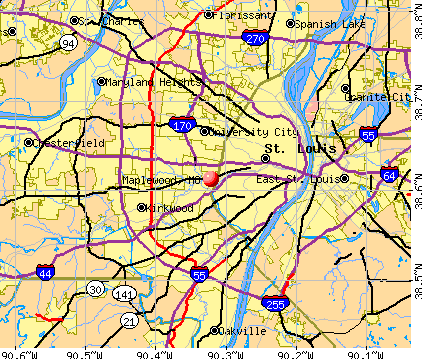 Maplewood, MO map