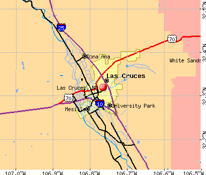 Las Cruces, NM map