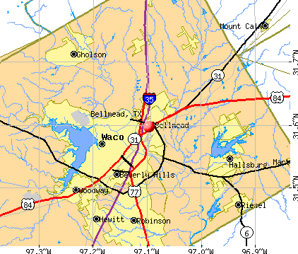 Bellmead, TX map