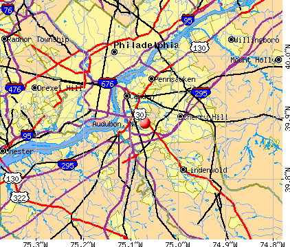 Audubon, NJ map