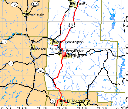 Bennington, VT map