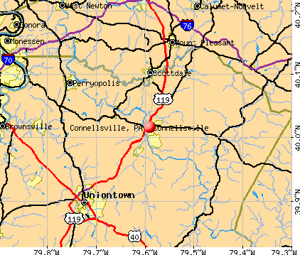 Connellsville, PA map