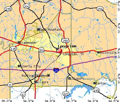 Longview, TX map