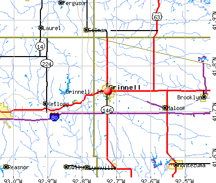 Grinnell, IA map