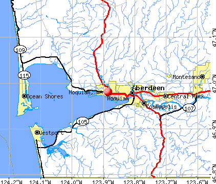 Hoquiam, WA map