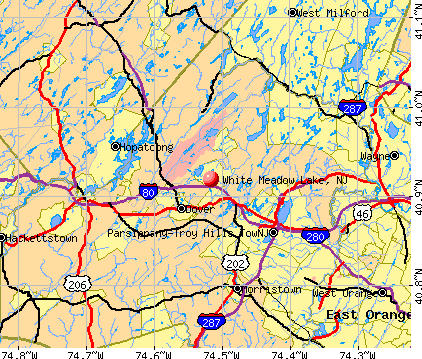 White Meadow Lake, NJ map