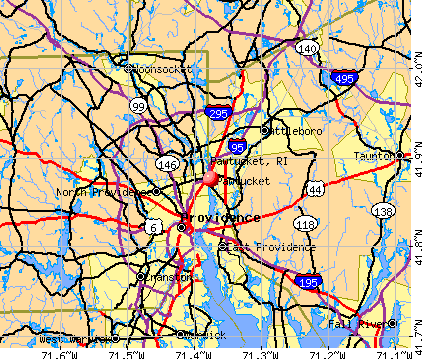 Pawtucket, RI map