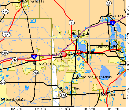 Winston, FL map